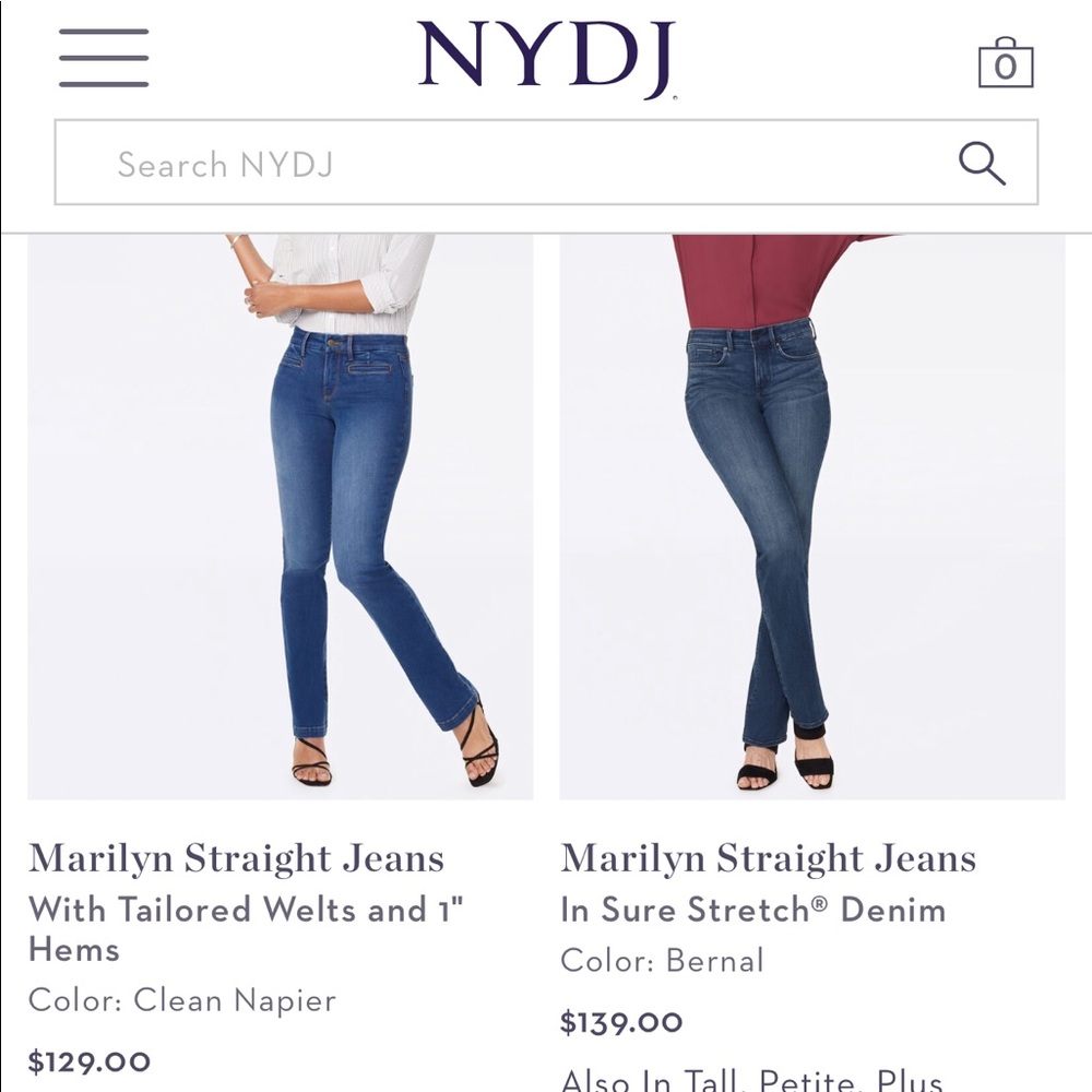 NYDJ Premium Denim Jeans